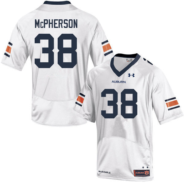 Men's Auburn Tigers #38 Alex McPherson White 2022 College Stitched Football Jersey